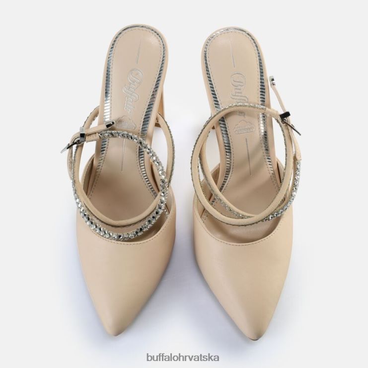 krema Buffalo veganske sandale na petu jolie queen |sandale TDD6T329